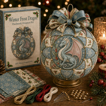 Christmas Dragon Patchwork Ornament DIY Kit