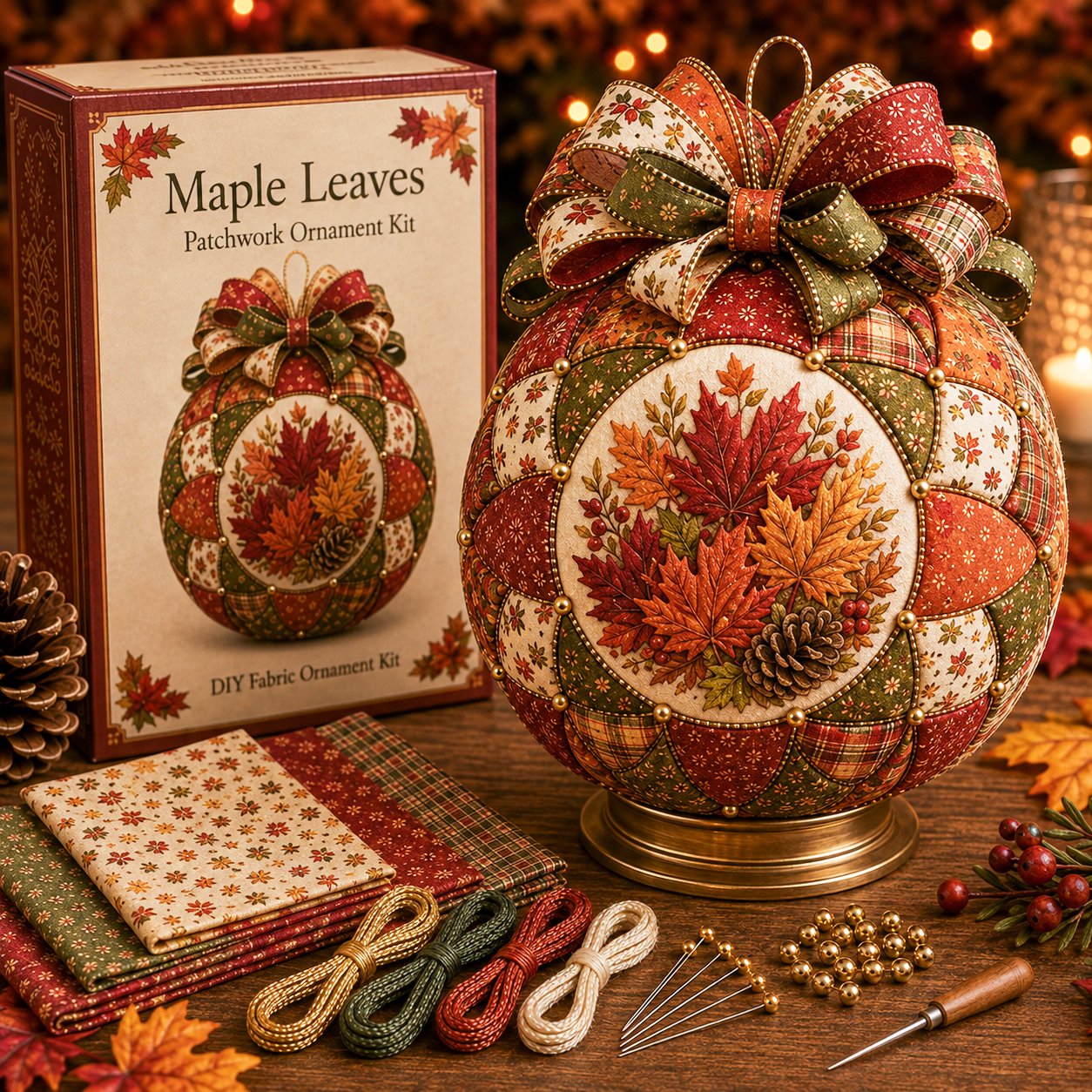 Autumn Thanksgiving Classics Patchwork Ornament DIY Kit