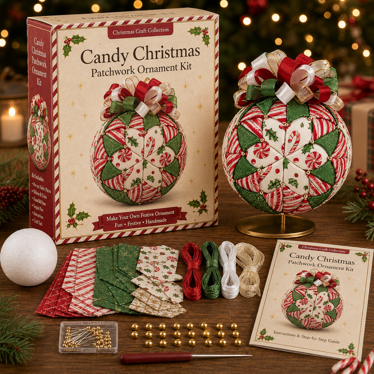 DIY Christmas Patchwork Ornament Kit