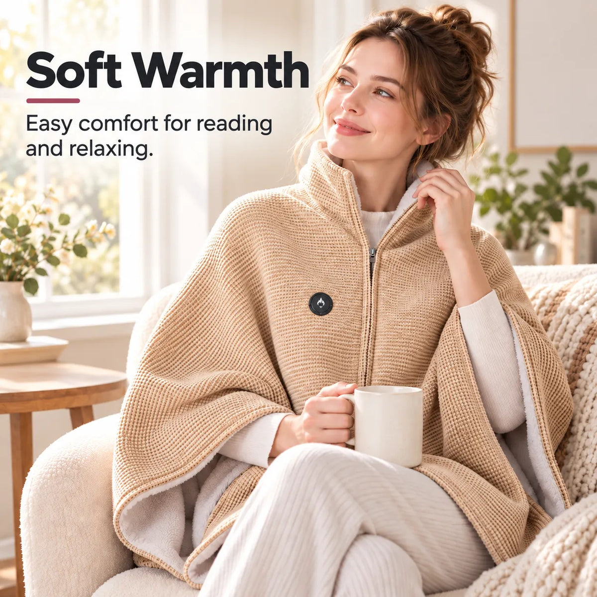 Wearable Heated Blanket Shawl