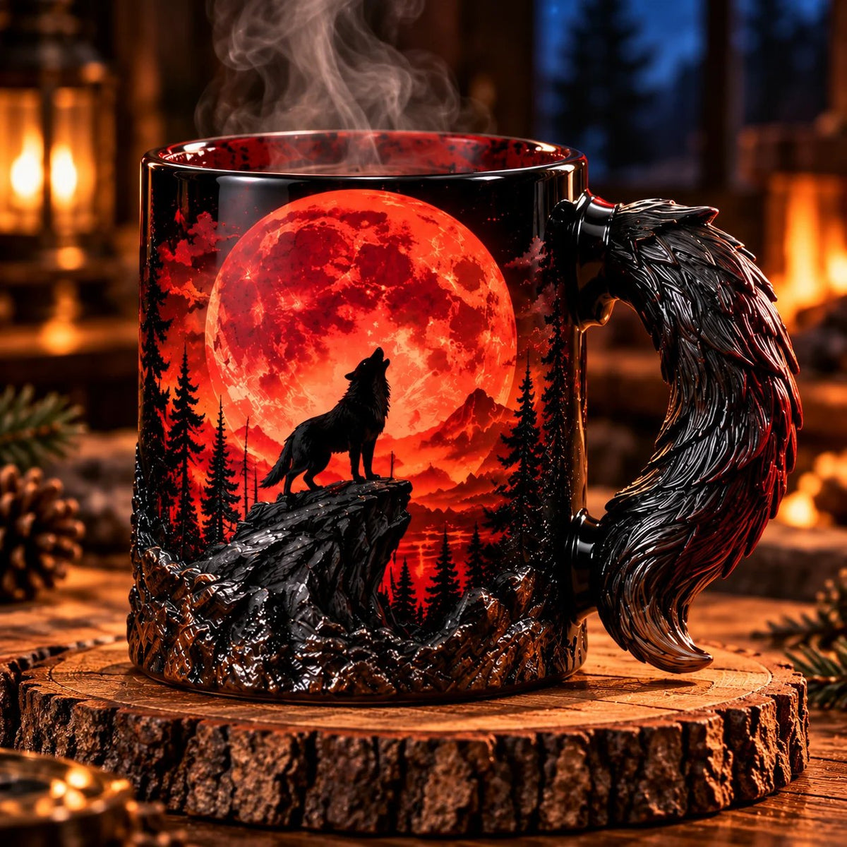 The Eternal Howl Collection — Heat-Changing Wolf Mug