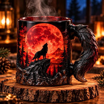 The Eternal Howl Collection — Heat-Changing Wolf Mug