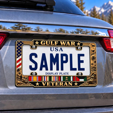 Gulf War Veteran Commemorative License Plate Frame