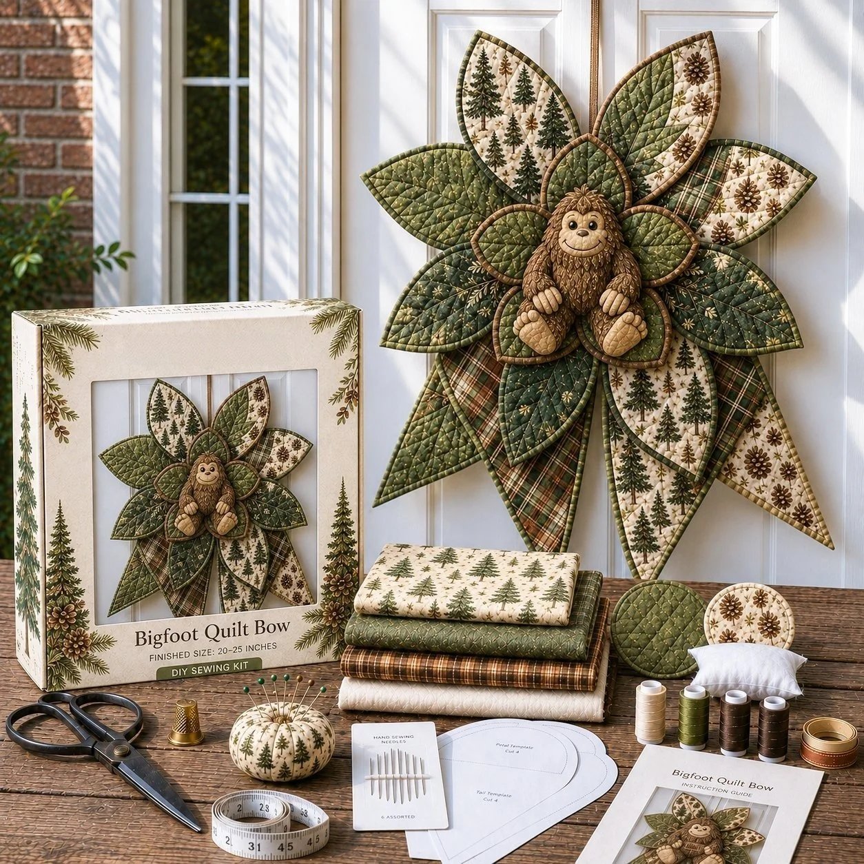DIY Quilted Animal Door Hanging Sewing Kit