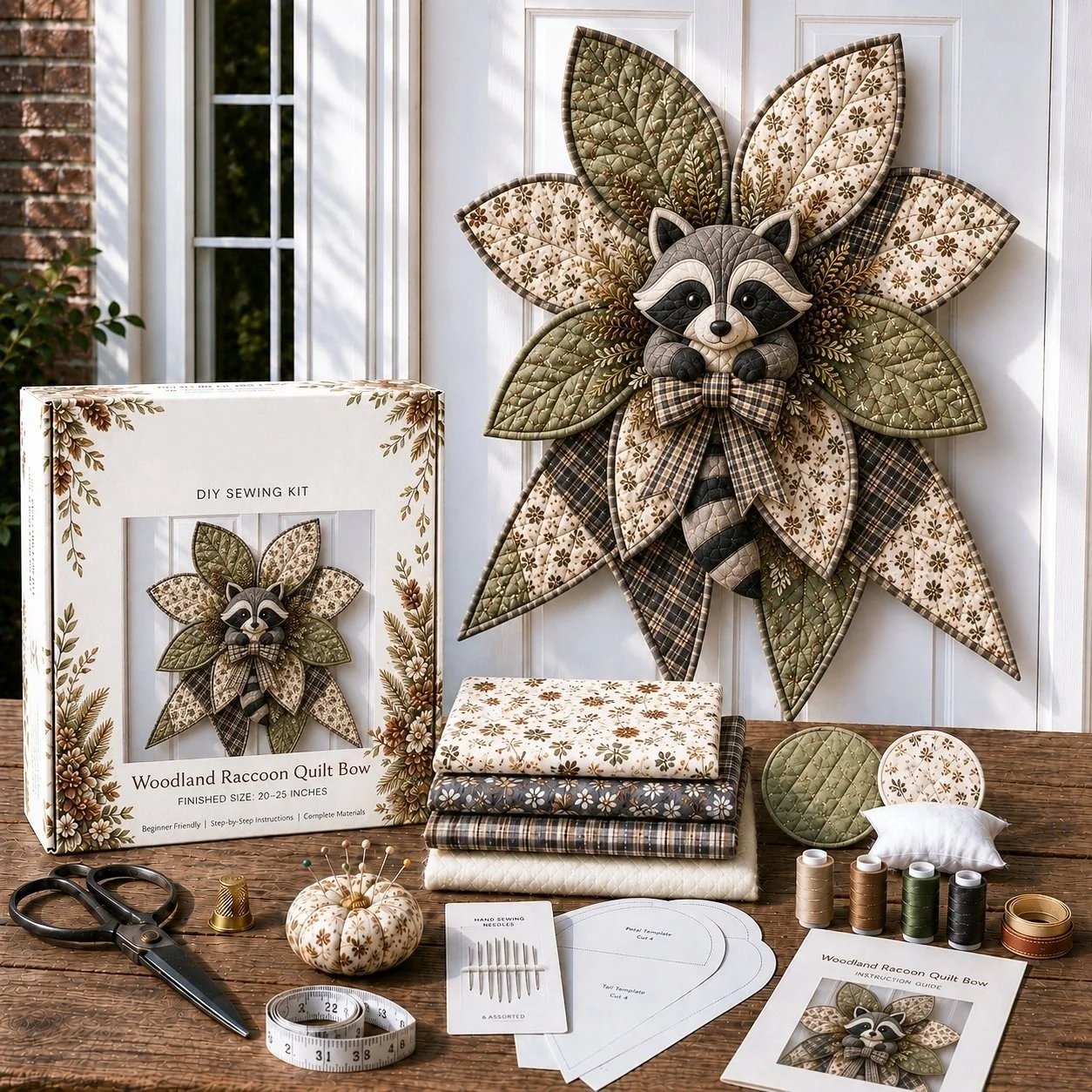DIY Quilted Animal Door Hanging Sewing Kit
