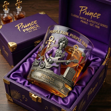 Prince Purple Rain Tribute Whiskey Glass