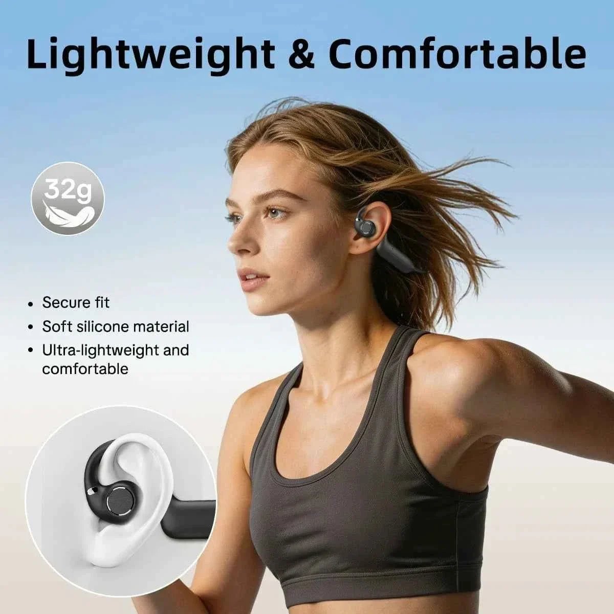 AI Camera Open-Ear Headphones