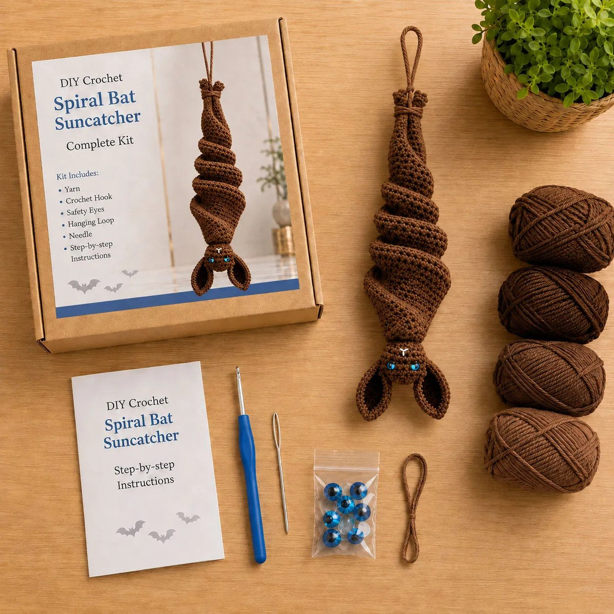 Crochet Bat Wind Spinner DIY Kit