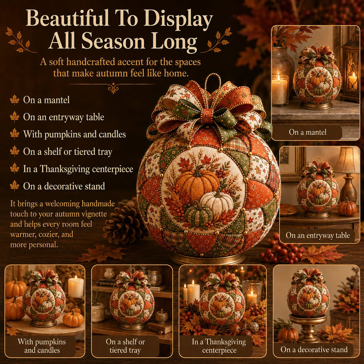 Autumn Thanksgiving Classics Patchwork Ornament DIY Kit