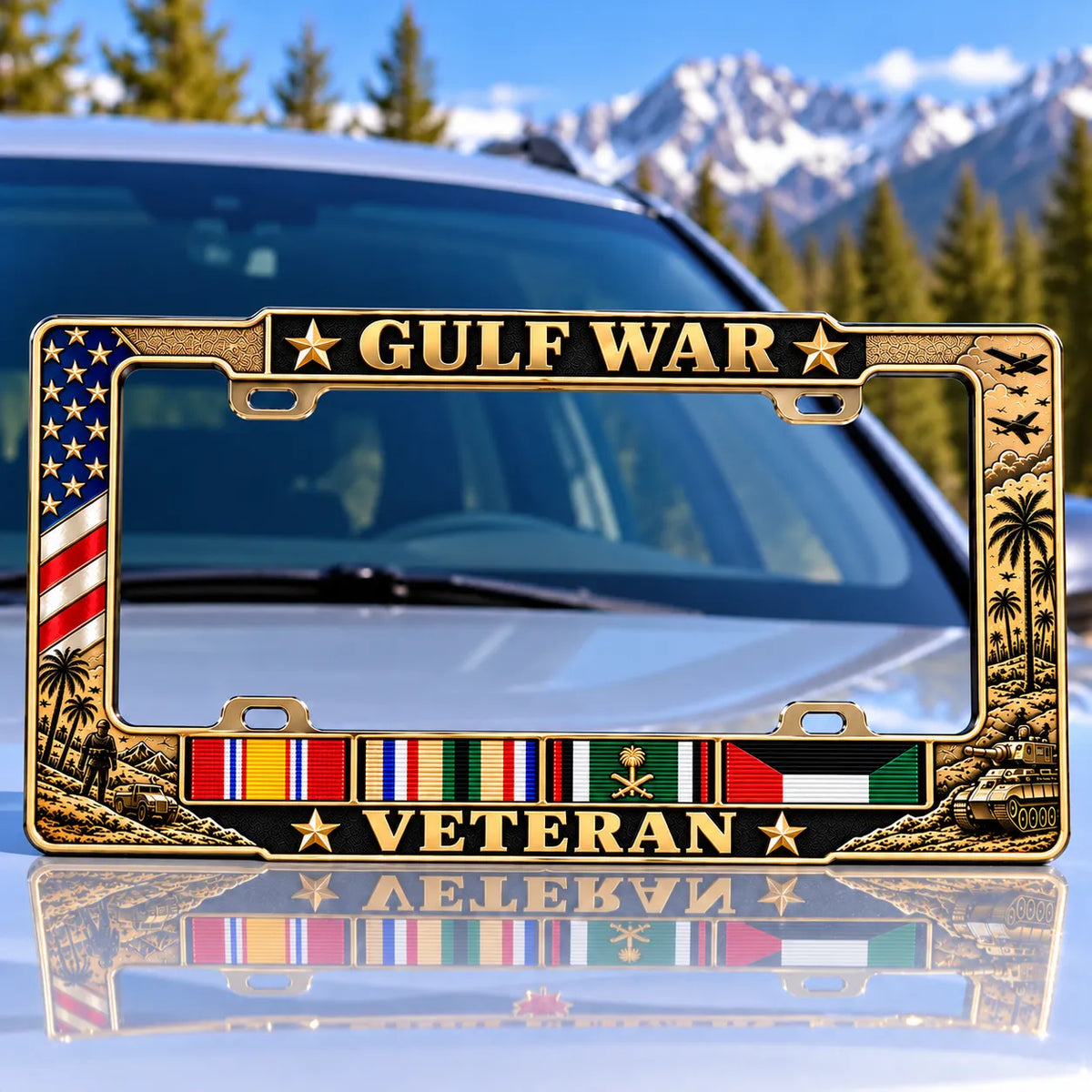 Gulf War Veteran Commemorative License Plate Frame