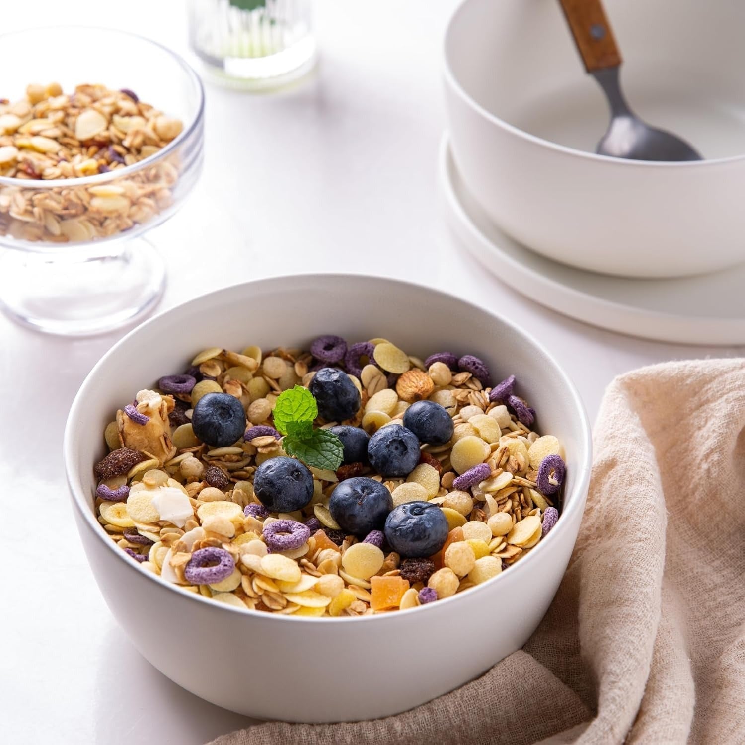 Reactive Glaze Stoneware Cereal Bowl Set
