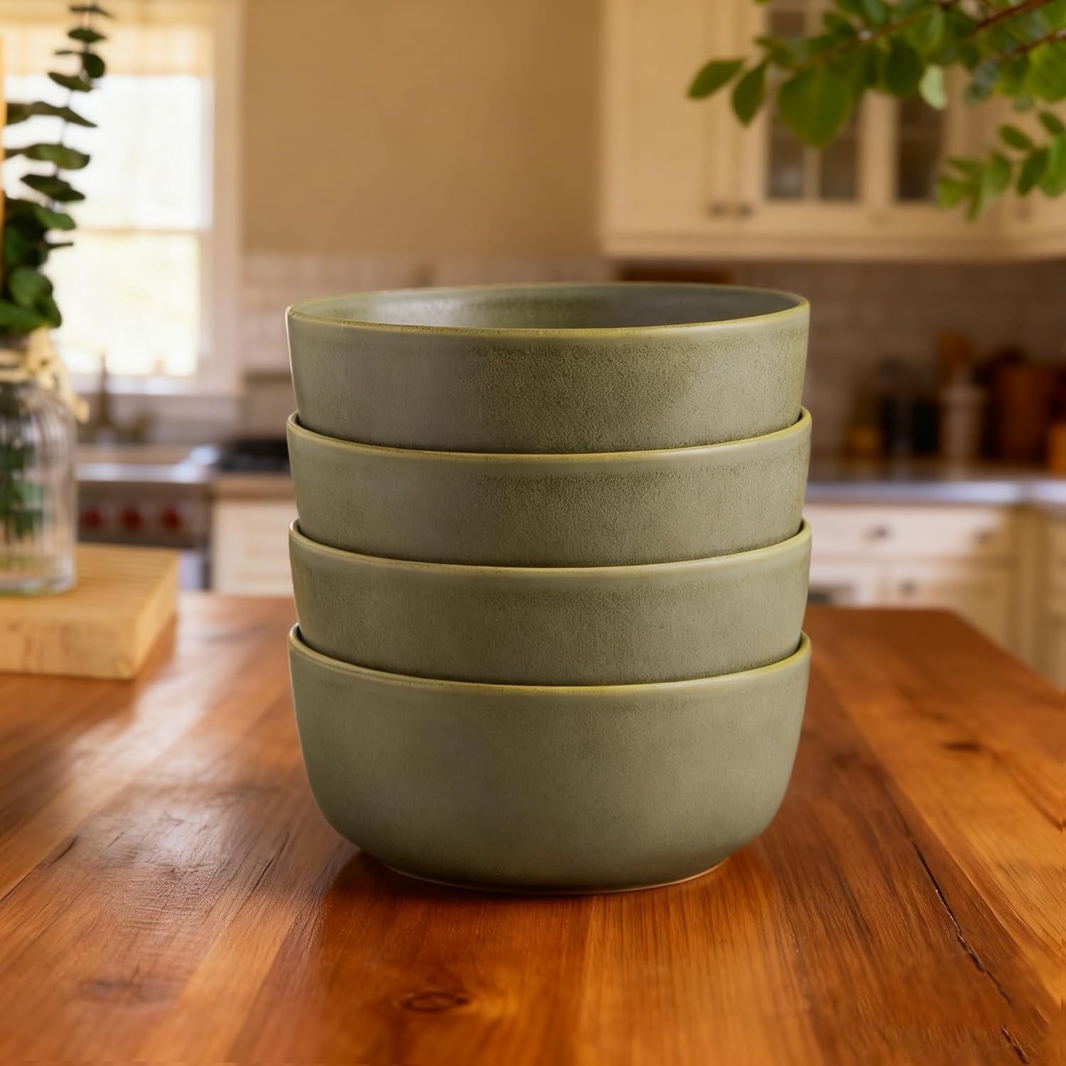 Reactive Glaze Stoneware Cereal Bowl Set