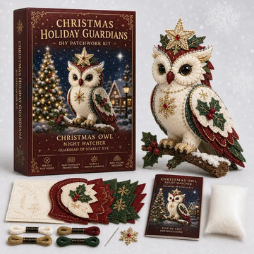 Beginner-Friendly Christmas Holiday Guardian Felt Patchwork Kit Collection