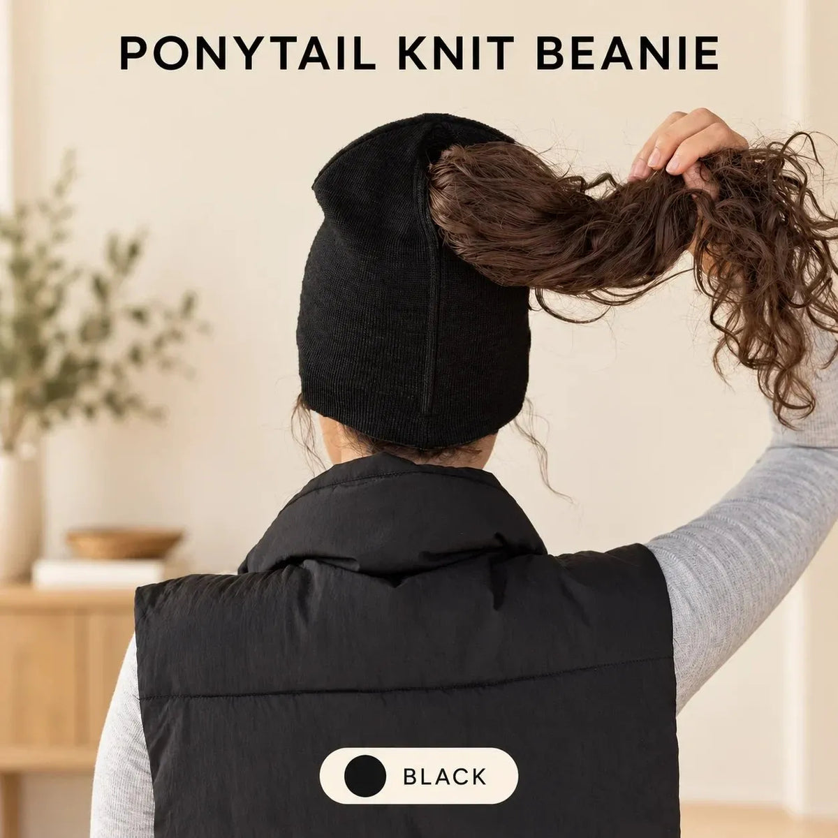 Women's Magnetic Ponytail Beanie