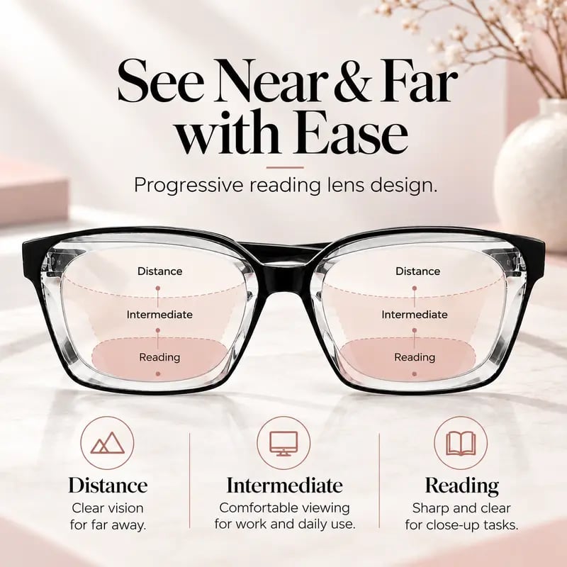 Unisex Progressive Reading Glasses