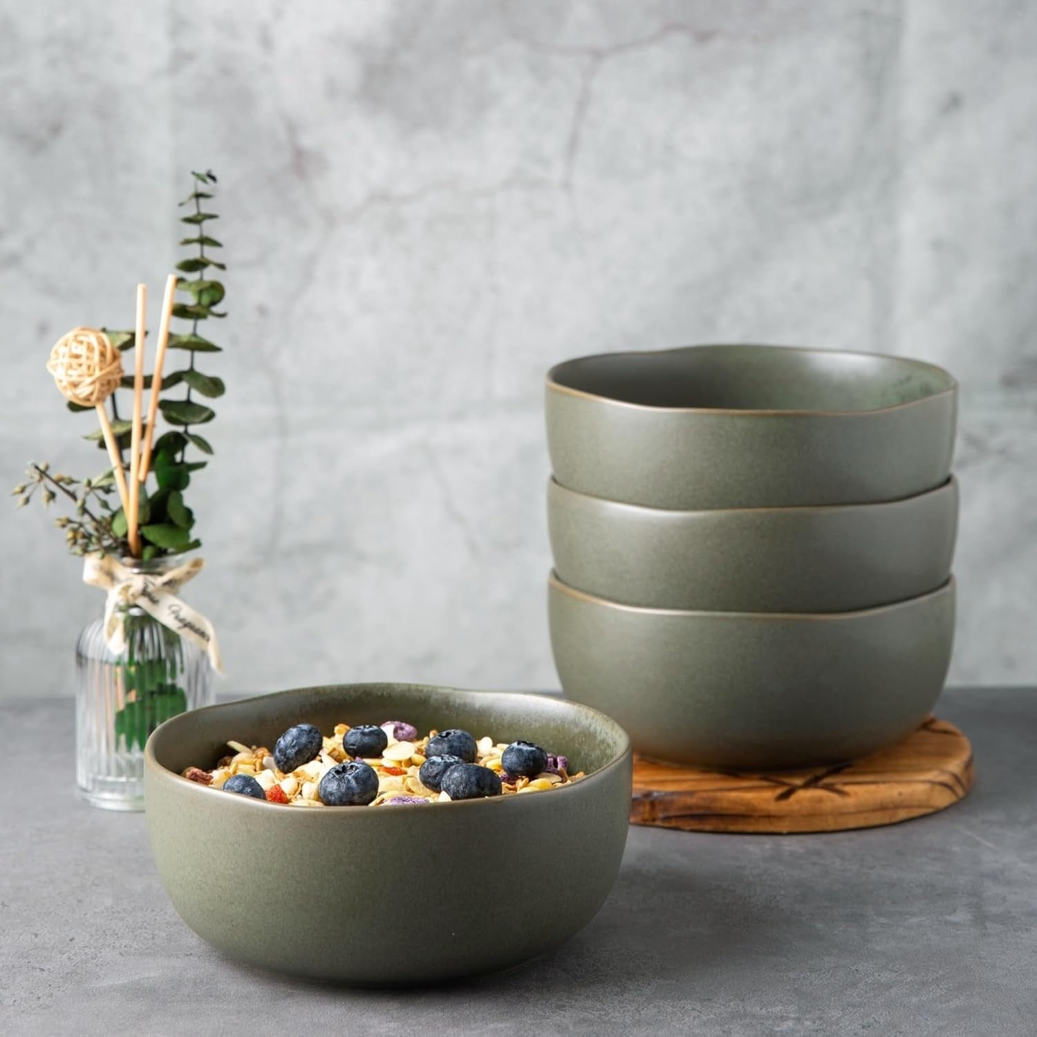 Ceramic Soup Bowls Cereal Bowls for Kitchen Set