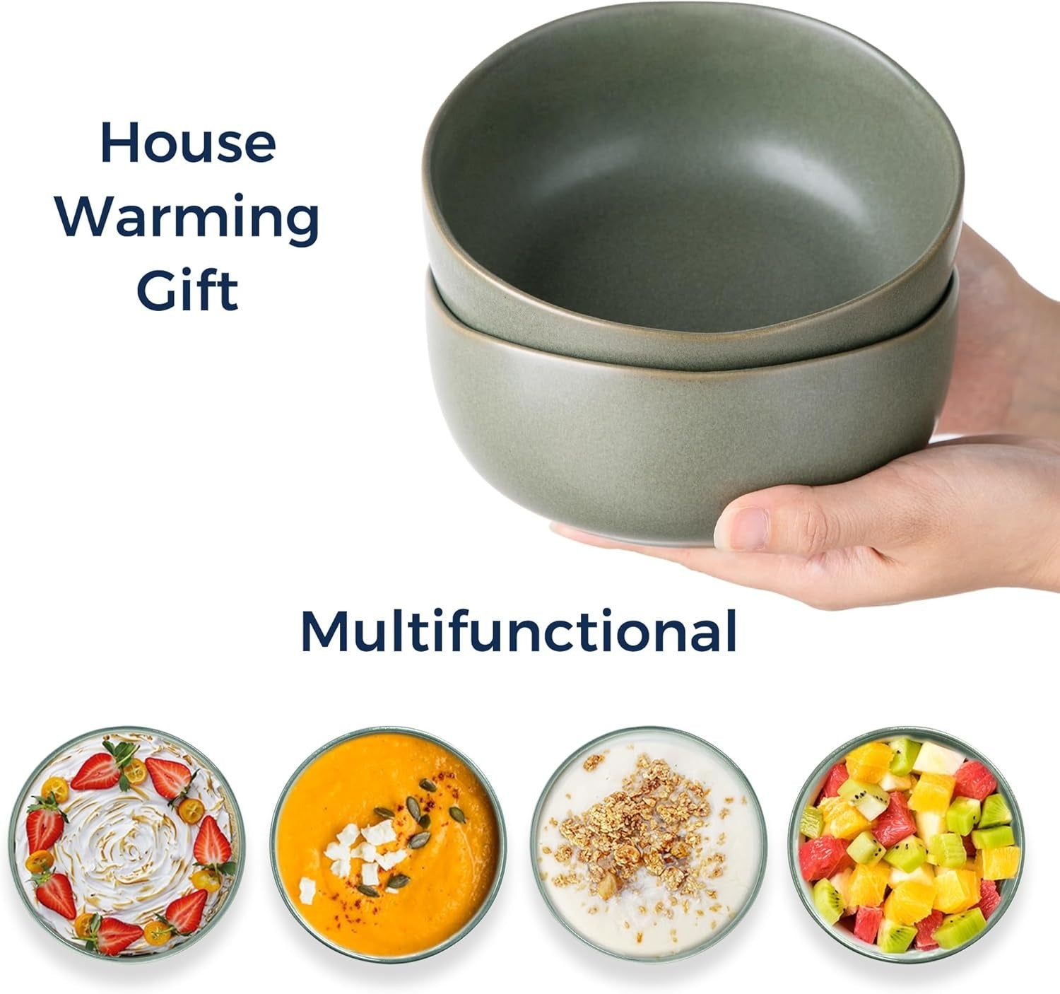 Ceramic Soup Bowls Cereal Bowls for Kitchen Set