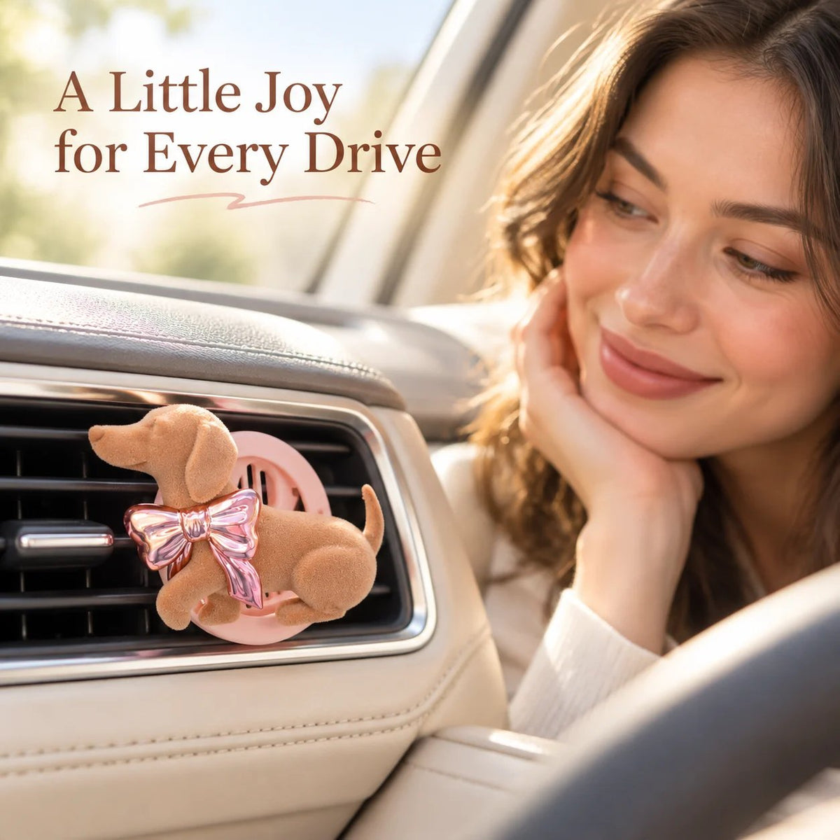 Velvet Dachshund Car Fragrance Clip