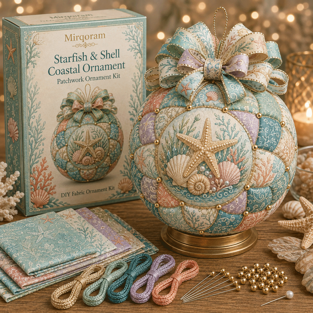 Beginner-Friendly DIY Ocean Treasures Patchwork Ornament Kit Collection