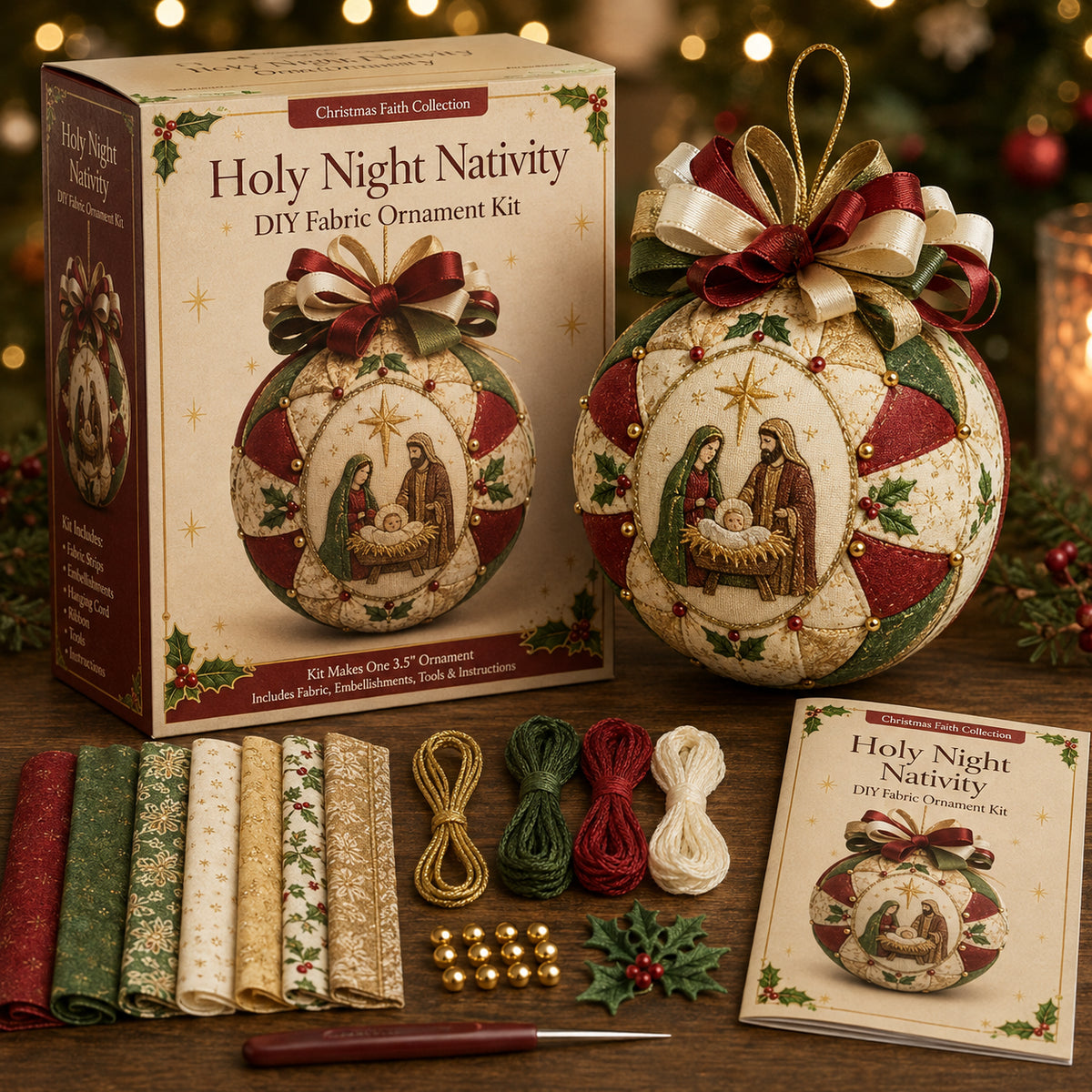 DIY Christmas Patchwork Ornament Kit