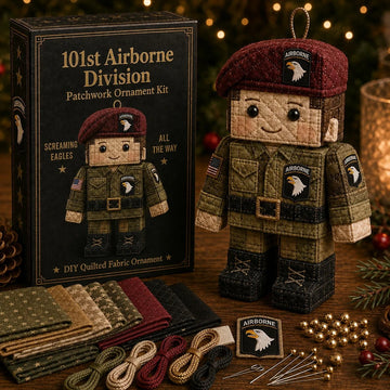 U.S. Army Airborne Paratrooper Patchwork Ornament DIY Kit