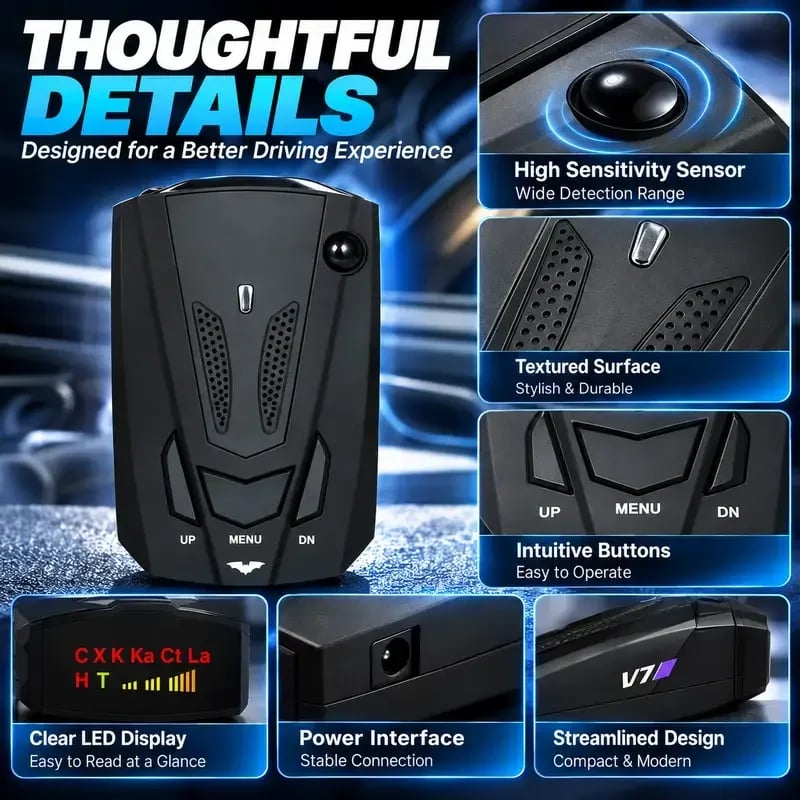 V7 Multi-Band Radar Alert Detector