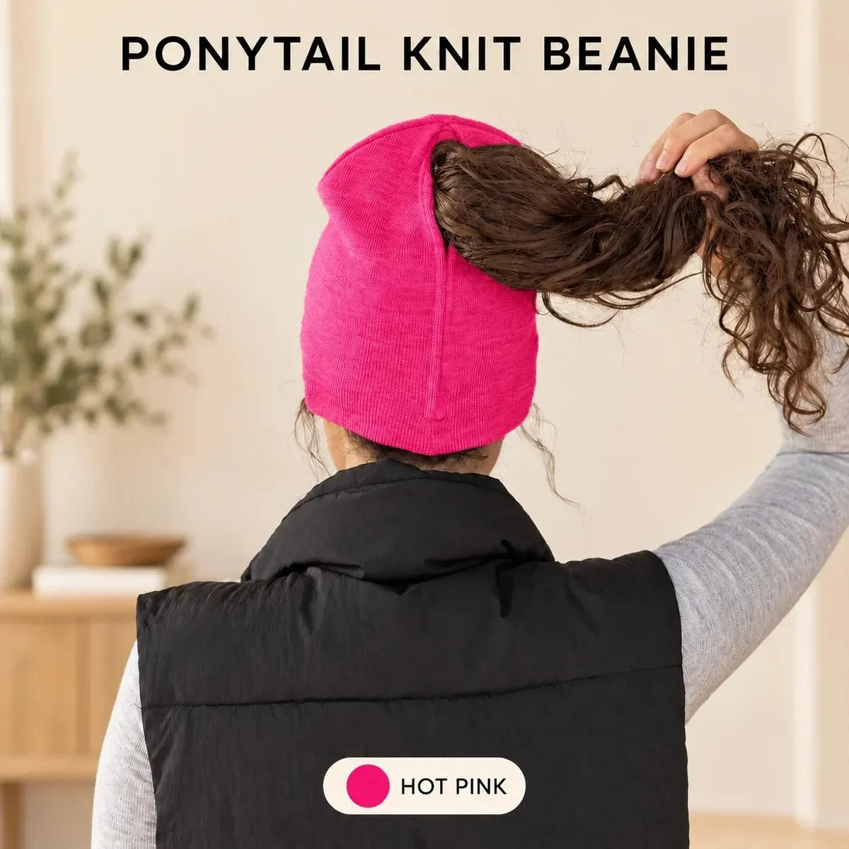 Women's Magnetic Ponytail Beanie