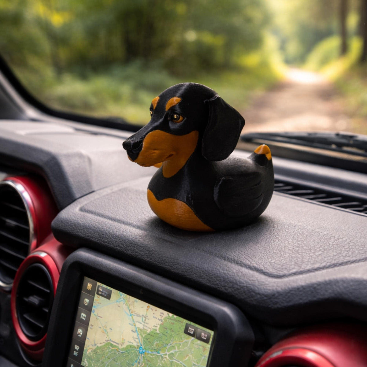 Dachshund Duck Figurine – Cute Doxie Rubber Duck Mashup Ornament