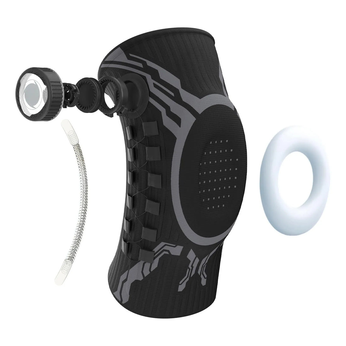 Dial-Adjustable Sports Knee Brace with Alloy Spring Support