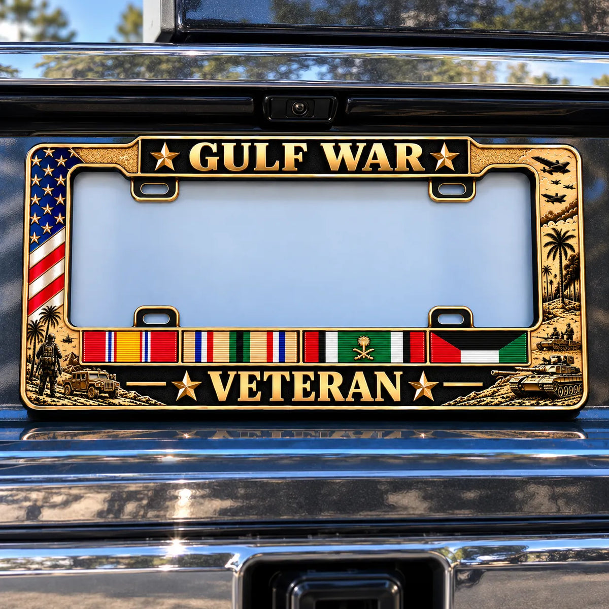 Gulf War Veteran Commemorative License Plate Frame