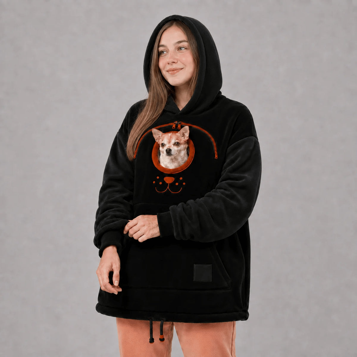 Cozy Pet Carrier Hoodie — Built-In Pouch for Cats & Small Dogs