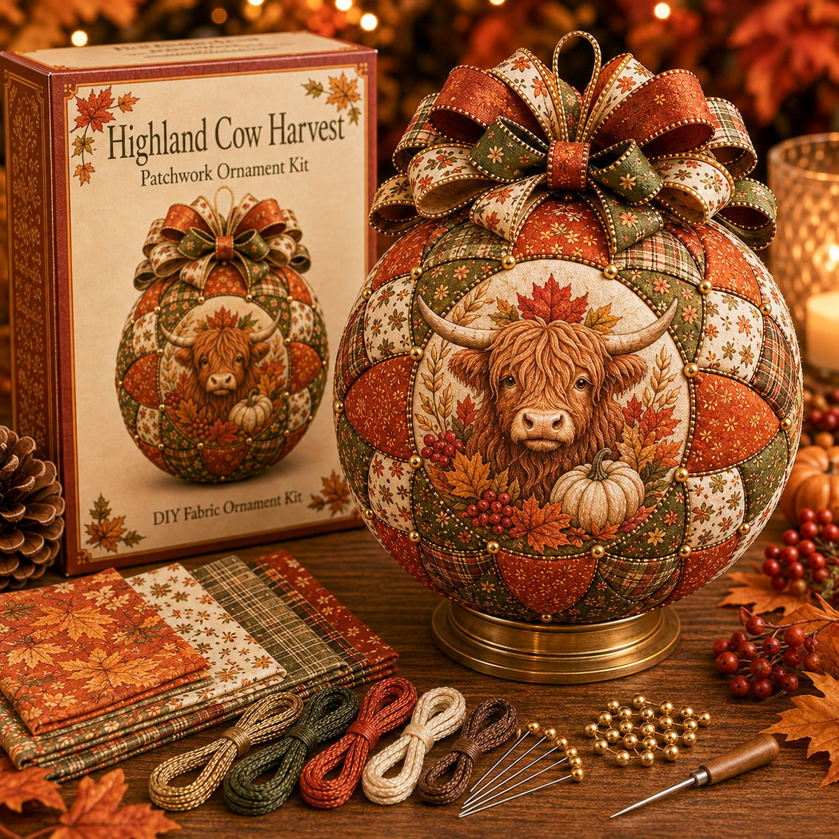 Autumn Thanksgiving Classics Patchwork Ornament DIY Kit