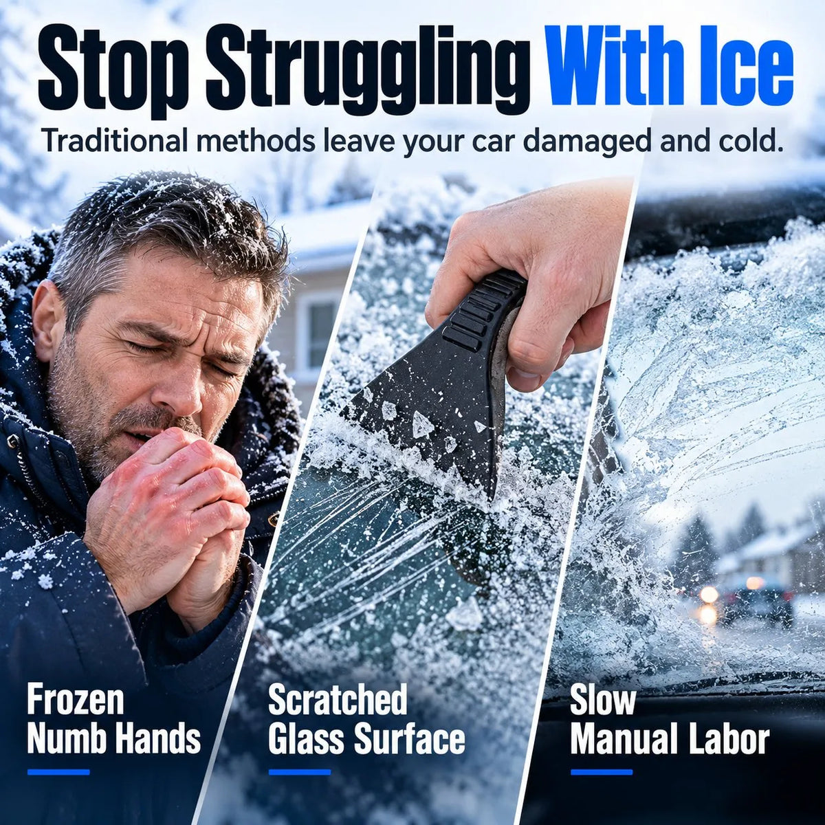 Electric Car Ice Scraper USB Rechargeable Winter Window Snow Removal Tool