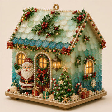 DIY Glowing Coastal Glass-Style Christmas Cottage Kit Collection