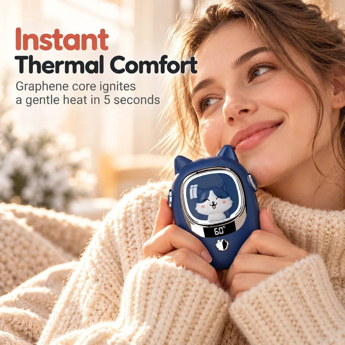 Cute Cat Mini Portable Hand Warmer