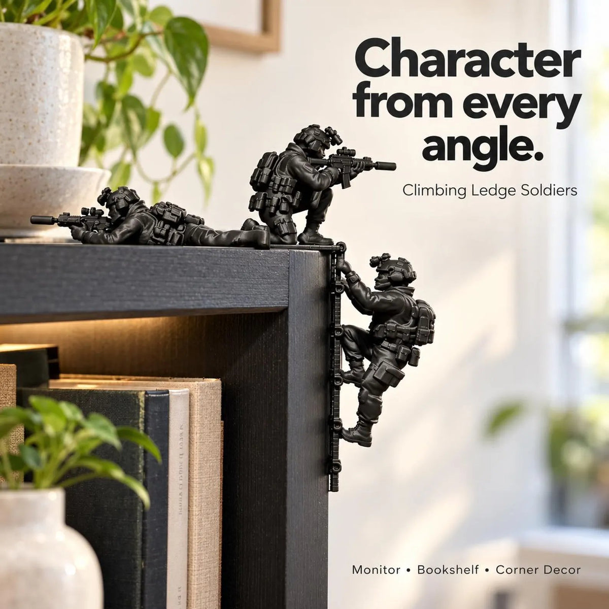 Climbing Special Ops Soldiers Tactical Soldier Monitor Decor