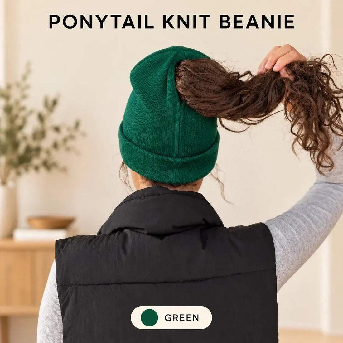 Women's Magnetic Ponytail Beanie