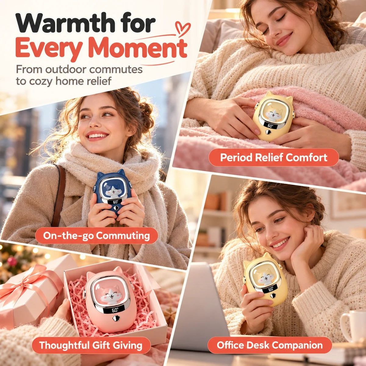 Cute Cat Mini Portable Hand Warmer