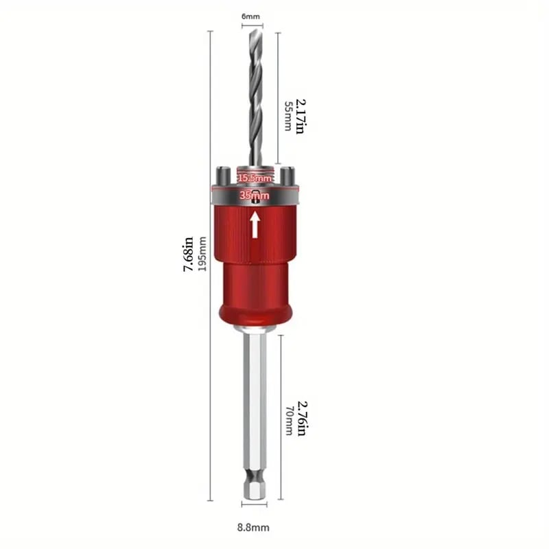 Hex Shank Hole Opener Arbor