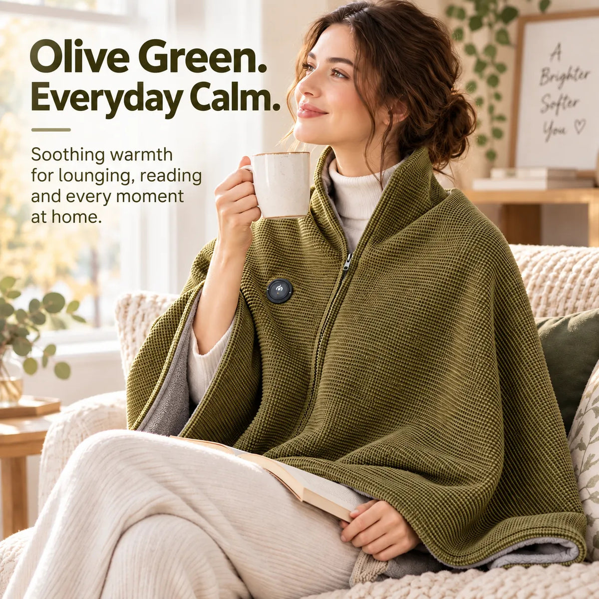 Wearable Heated Blanket Shawl