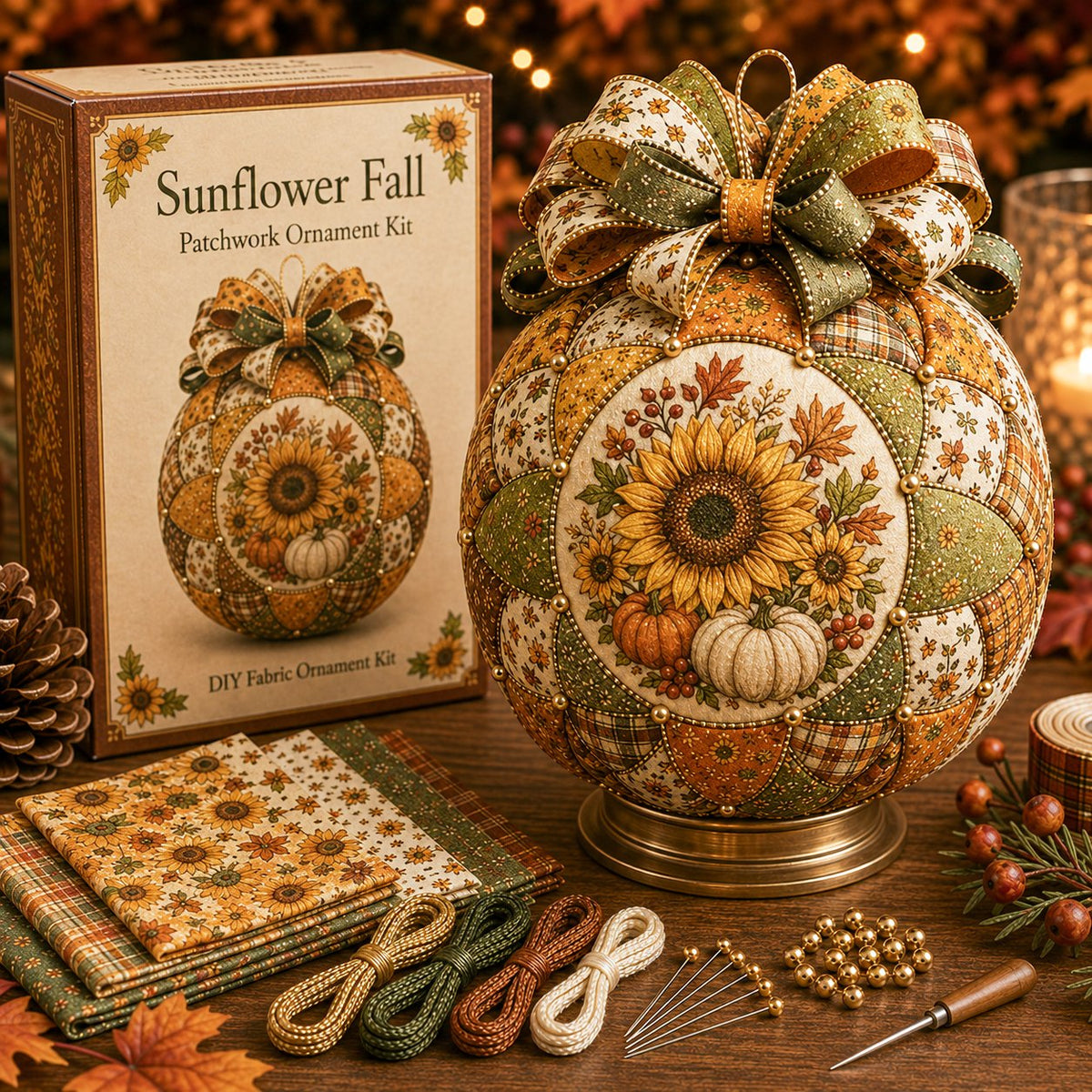 Autumn Thanksgiving Classics Patchwork Ornament DIY Kit