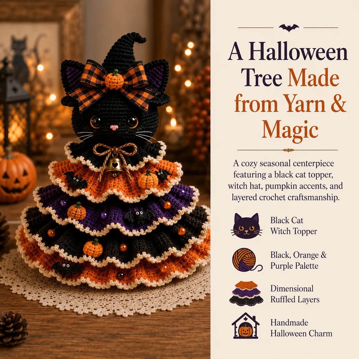 Halloween Crochet Tabletop Decor DIY Kit