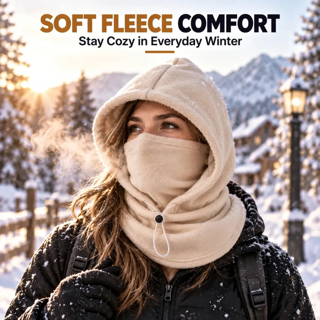 Winter Fleece Hood – 3-in-1 Warmth for Head, Face & Neck
