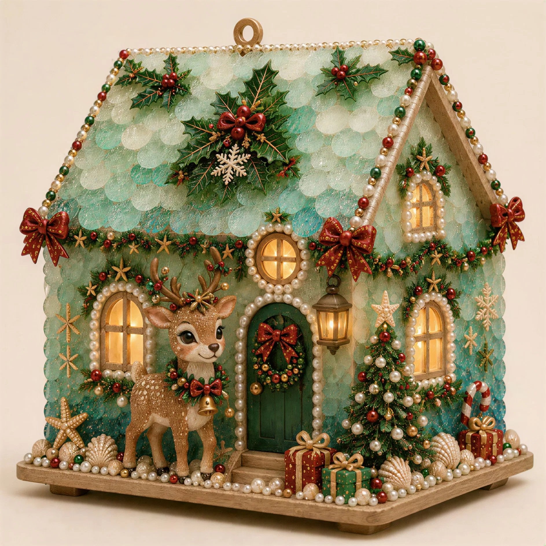 DIY Glowing Coastal Glass-Style Christmas Cottage Kit Collection