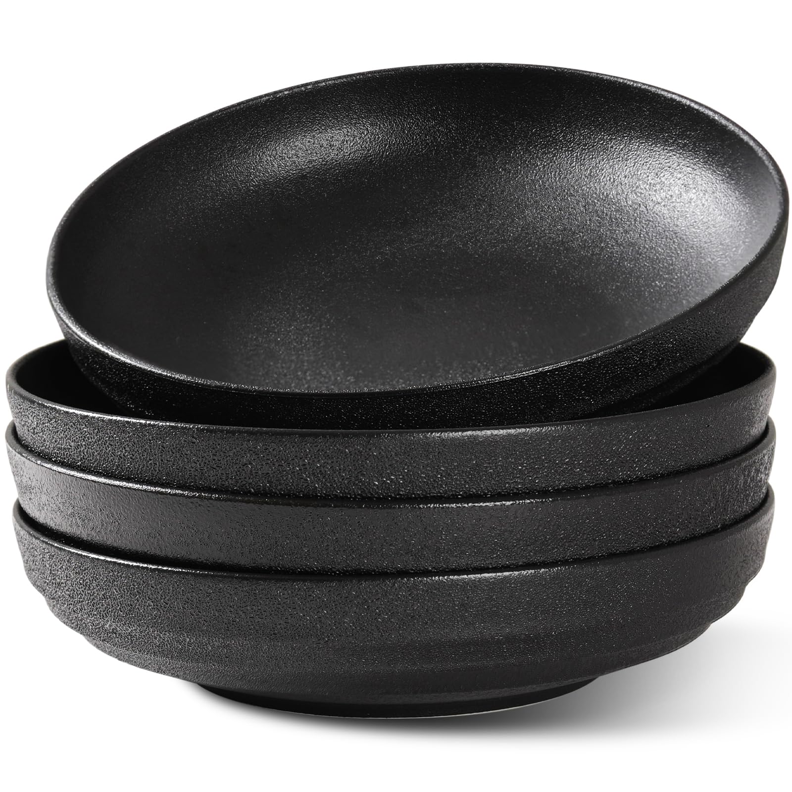 9'' Large Pasta Bowls Set of 4 – 42oz Stoneware Salad Bowls