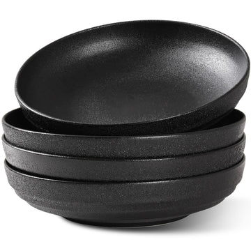9'' Large Pasta Bowls Set of 4 – 42oz Stoneware Salad Bowls