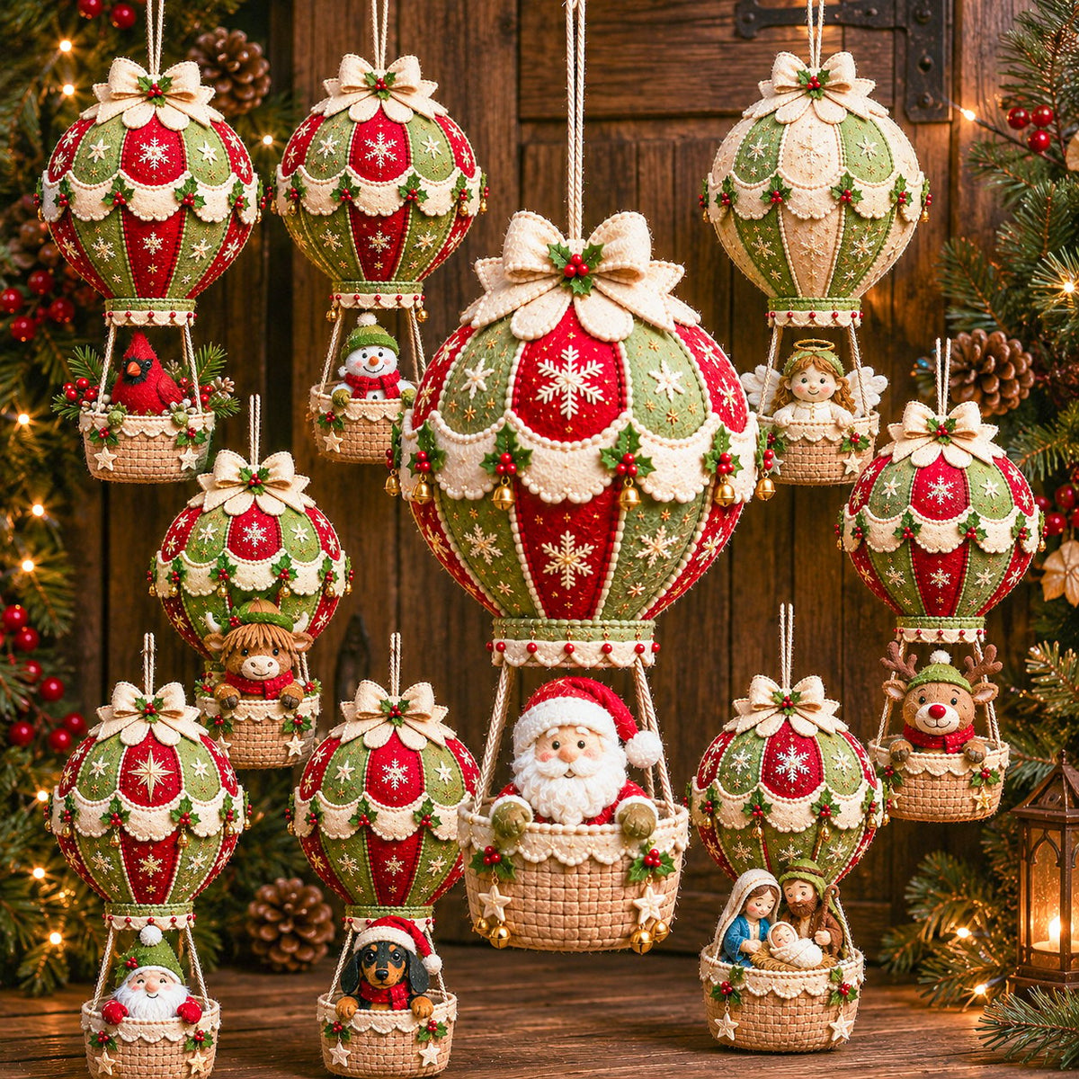 Christmas Hot Air Balloon Hanging DIY Kit