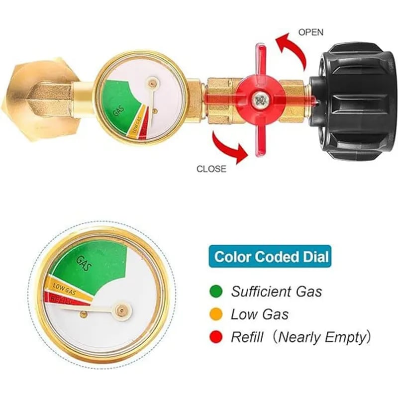 Top-Rated Propane Refill Elbow Adapter with Tank Gauge