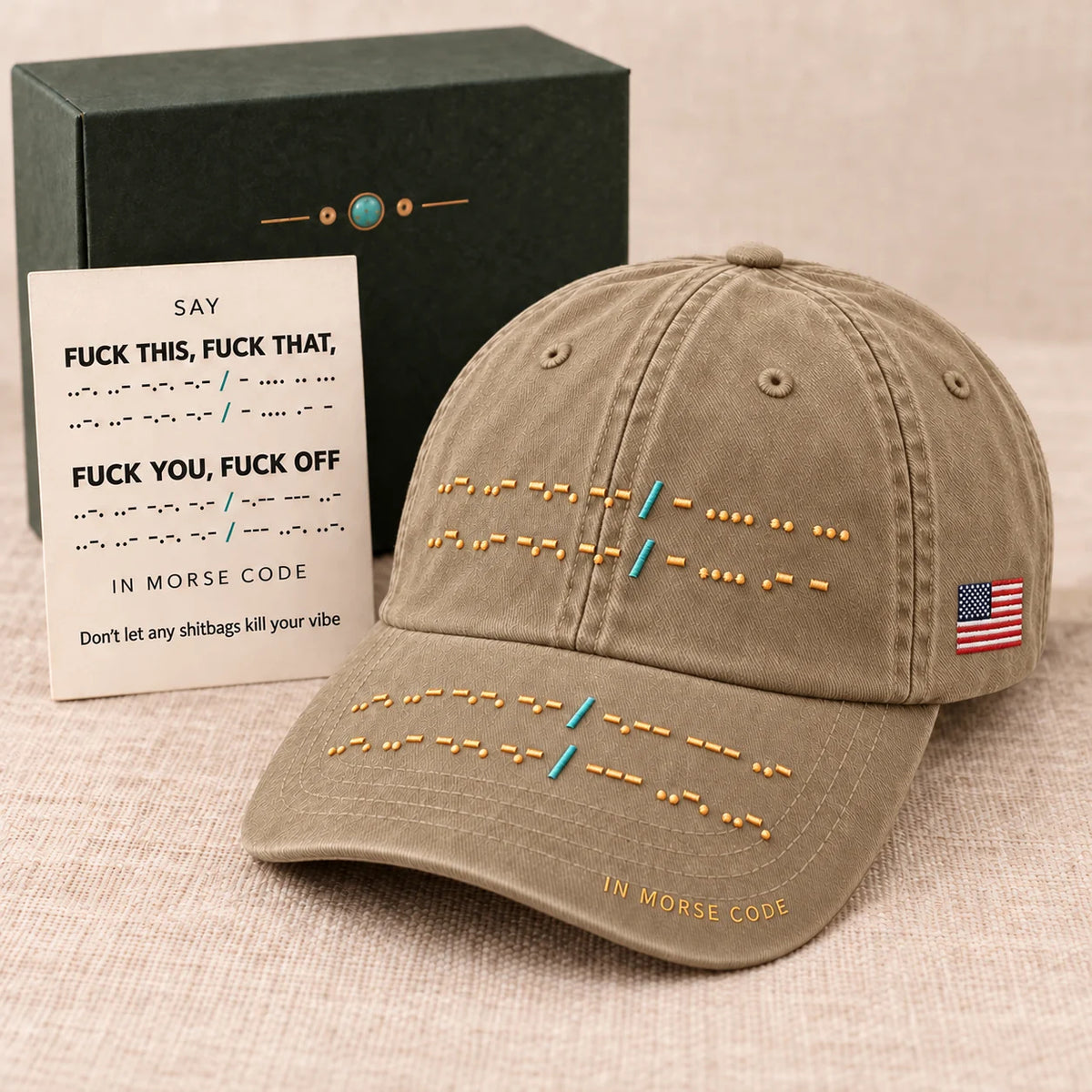 Secret Attitude Morse Code Cap