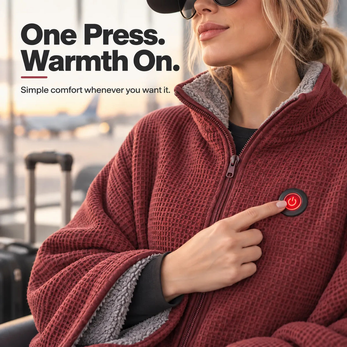 Wearable Heated Blanket Shawl
